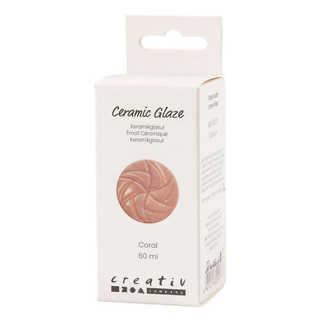 Creativ company vernis céramique, 984-1101 °c, opaque, corail, 60 ml 1 flacon