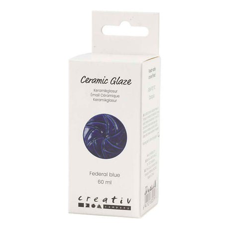 Glaçage céramique Creativ Company, 984-1101 °C, opaque, bleu fédéral, 60 ml 1 flacon