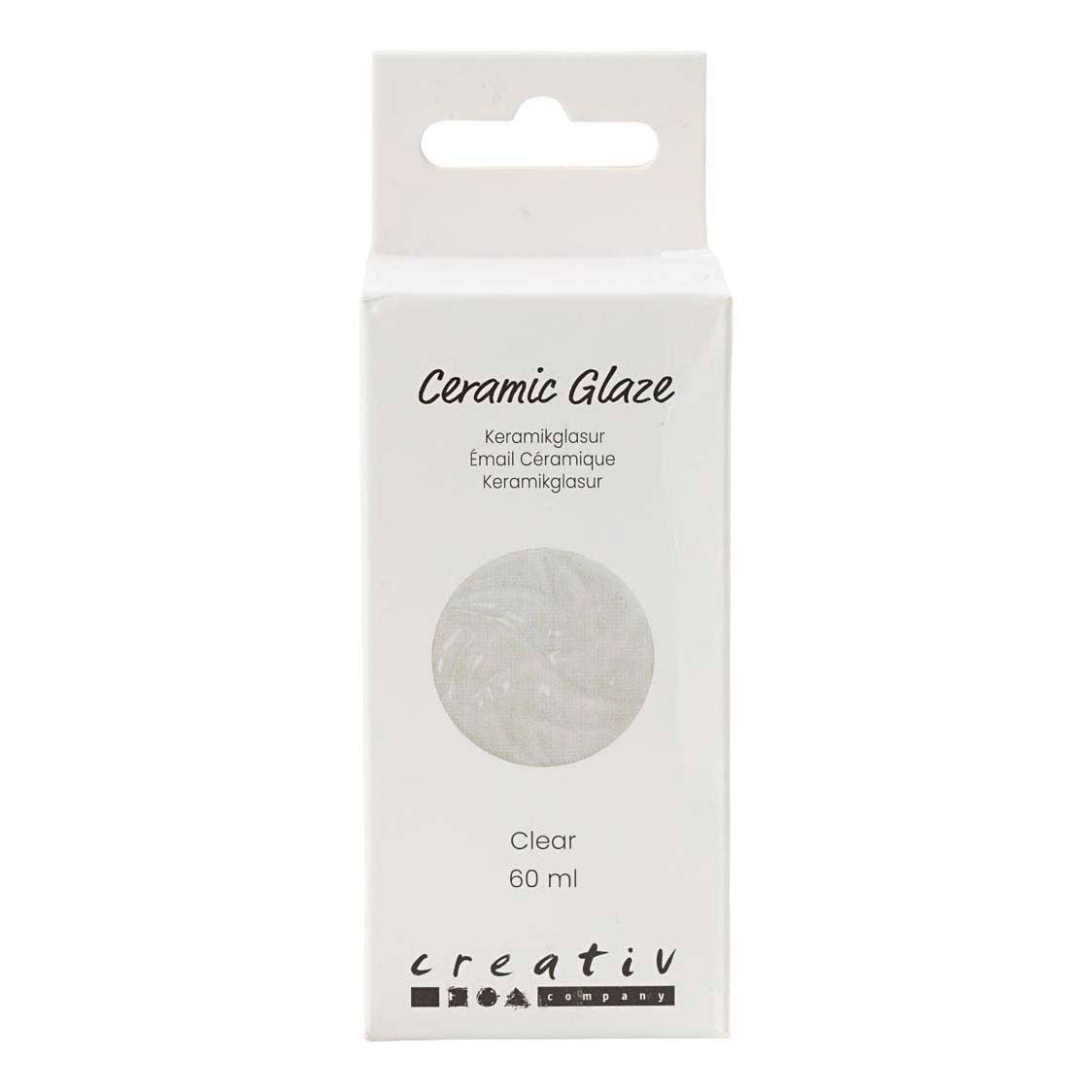 Vernis céramique Creativ Company, 984-1101 °C, transparent, transparent, 60 ml 1 flacon