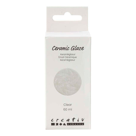 Vernis céramique Creativ Company, 984-1101 °C, transparent, transparent, 60 ml 1 flacon