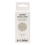 Creativ company vernis céramique moucheté, 999-1060 °c, opaque, blanc neige, 60 ml 1 flacon