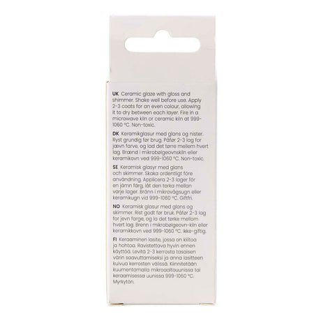 Creativ company vernis céramique moucheté, 999-1060 °c, opaque, défense de défense, 60 ml 1 flacon