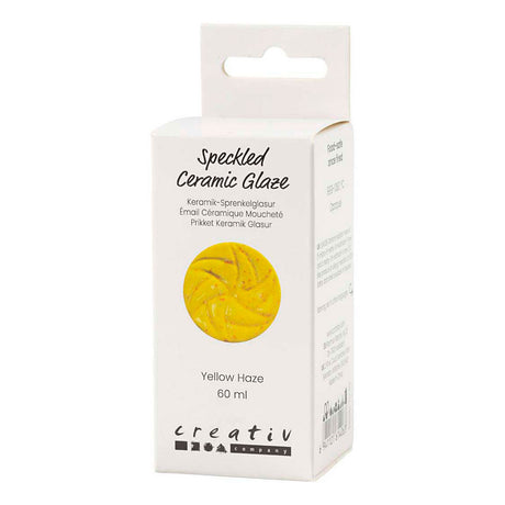 Creativ company vernis céramique moucheté, 999-1060 °c, opaque, brume jaune, 60 ml 1 flacon