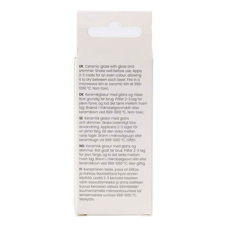 Creativ company vernis céramique moucheté, 999-1060 °c, opaque, brume jaune, 60 ml 1 flacon