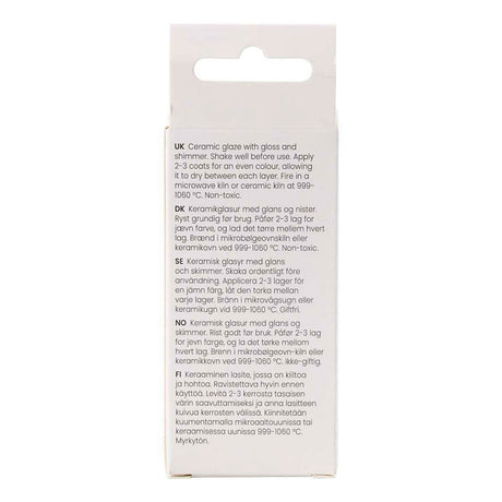 Creativ company vernis céramique moucheté, 999-1060 °c, opaque, tutto nero, 60 ml 1 flacon