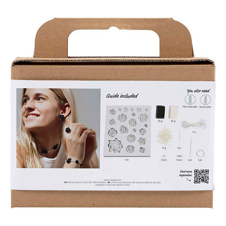 Société créative https: www.ccobby.nl mini-hobbyset-jewelry-roses-black-black-white-white-1-box