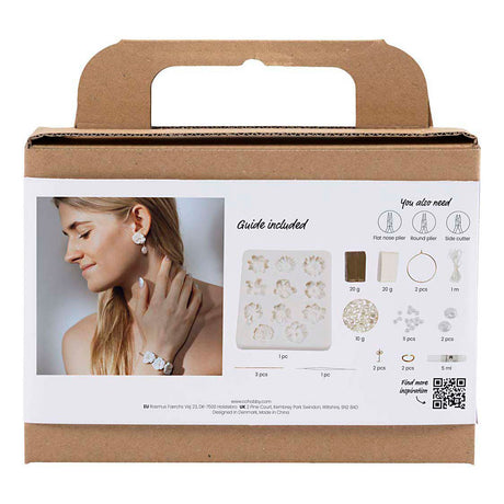 Société créative https: www.cchobby.nl mini-hobbyset-jewelry-earrings-bracelet-and-necklace-with-flower-design-beige-light-beige-beige-1-box