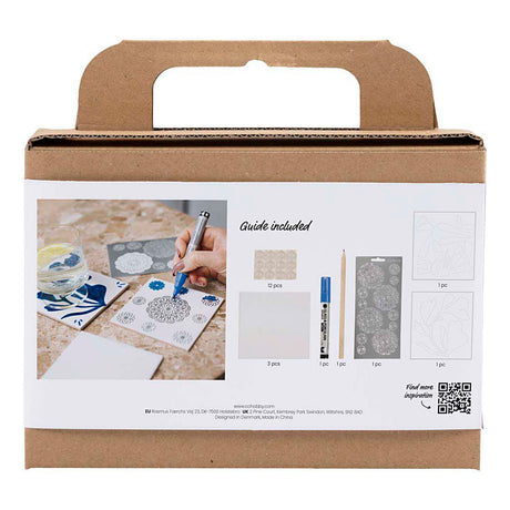 Entreprise créative https: www.cchobby.nl mini-hobbyset-decoration-porcelain-coasters-blue-1-box