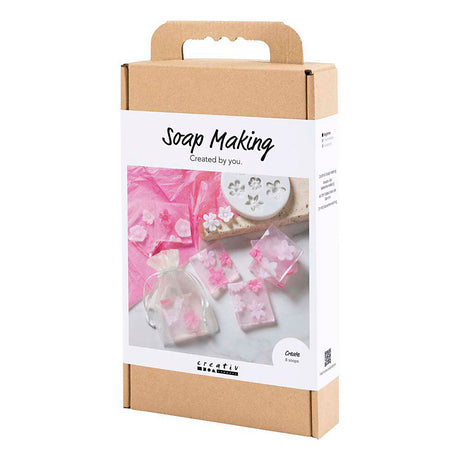 Creativ company kit de fabrication de savon, fleurs, rose, 1 boîte