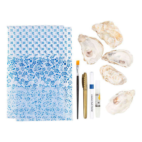 Creativ company hobby set découpage, coquilles d'huîtres, bleu, 1 boîte