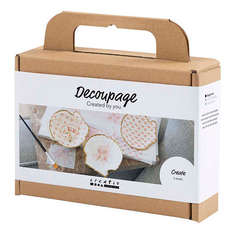 Creativ company mini hobby set découpage, coquilles de moules, rose clair, 1 boîte