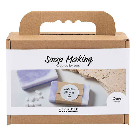 Creativ company mini kit de fabrication de savon, carré, violet clair, 1 boîte