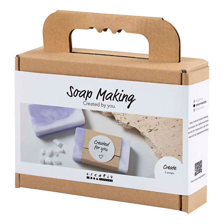 Creativ company mini kit de fabrication de savon, carré, violet clair, 1 boîte