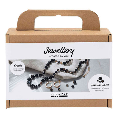Société créative https : www.cchobby.nl mini-hobbyset-jewelry-necklace-and-earrings-black-white-1-box
