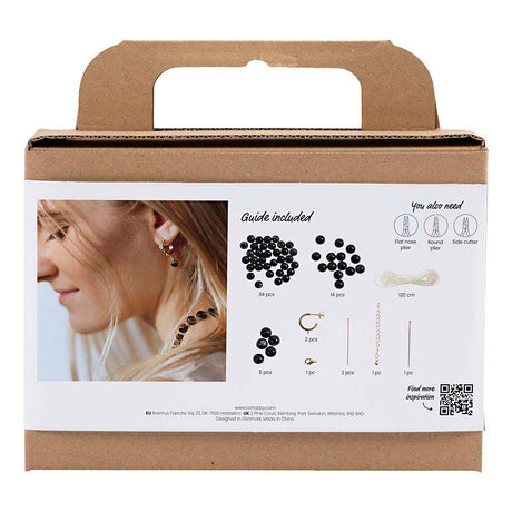 Société créative https : www.cchobby.nl mini-hobbyset-jewelry-necklace-and-earrings-black-white-1-box