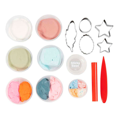 Creativ company hobby set modelage, fleurs, couleurs pastel, 1 boîte