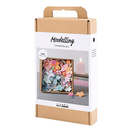 Creativ company hobby set modelage, fleurs, couleurs pastel, 1 boîte