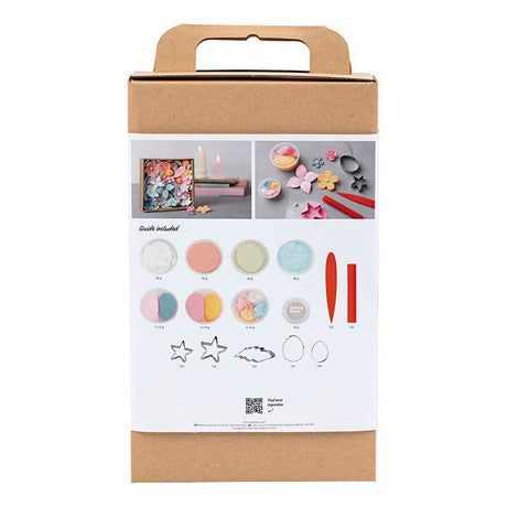 Creativ company hobby set modelage, fleurs, couleurs pastel, 1 boîte