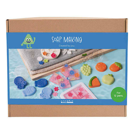 Creativ company ensemble de fabrication de savon, 2 trous, bleu, vert, orange, rose, 1 boîte