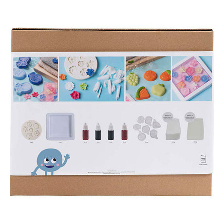 Creativ company ensemble de fabrication de savon, 2 trous, bleu, vert, orange, rose, 1 boîte