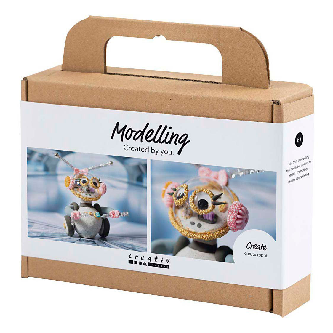 Entreprise créative https: www.cchobby.nl mini-hobbyset-boetseren-robot-grey-pink-1-doos