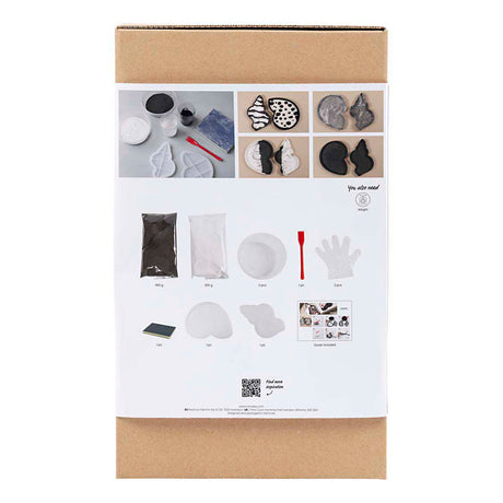 Creativ company Kit de loisirs créatifs pour moulage en résine, coquille de conque, noir, blanc, 1 boîte