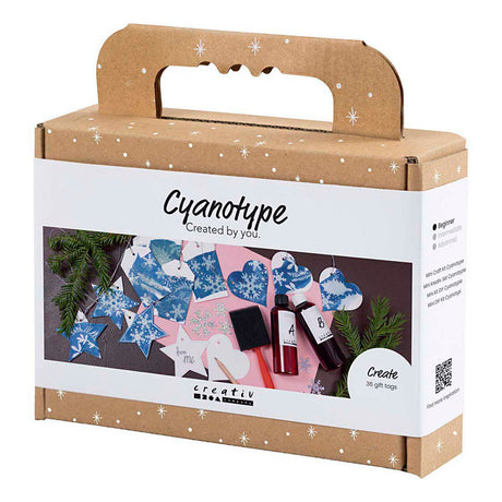 Entreprise créative https: www.cchobby.nl mini-hobbyset-cyanotype-geschenklabels-blauw-zilver-1-doos