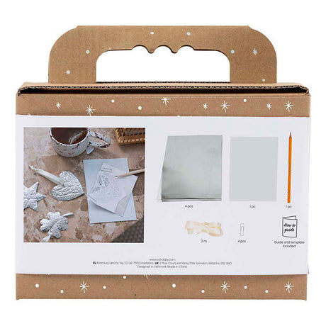 Creativ company mini hobby set décoration, décoration de Noël, métal argenté, 1 boîte
