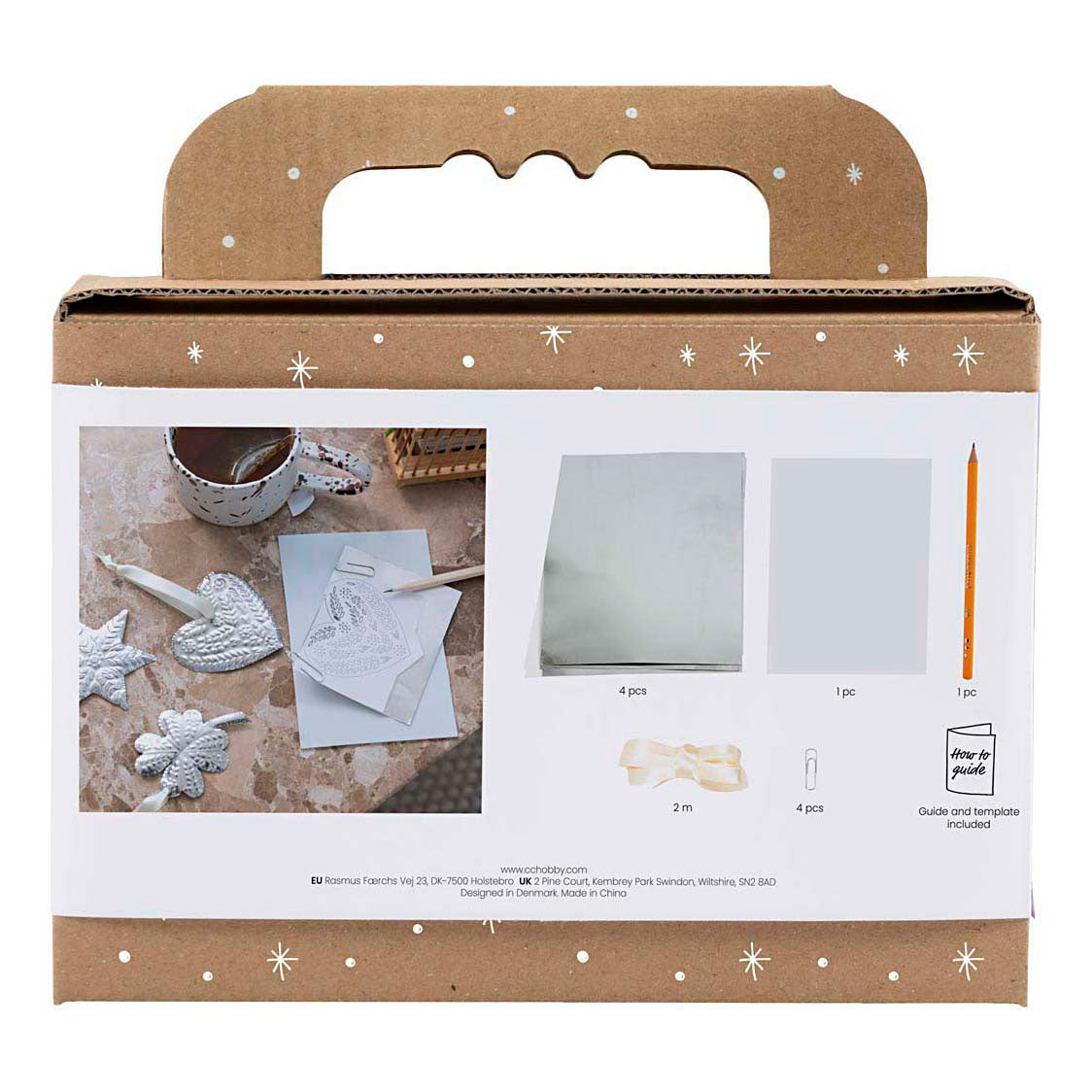 Société créative https: www.ccobby.nl mini-hobbyset-decoration-christmas-decoration-silver-metal-1-box