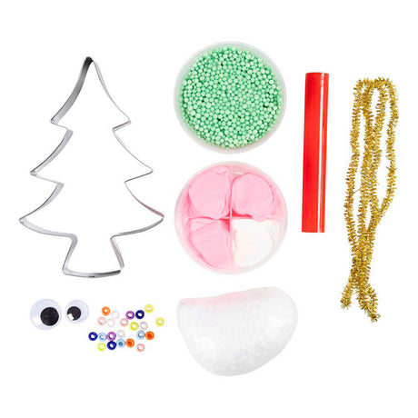 Entreprise créative https: www.cchobby.nl mini-hobbyset-boetseren-christmas-treemonster-diverse-colours-1-doos