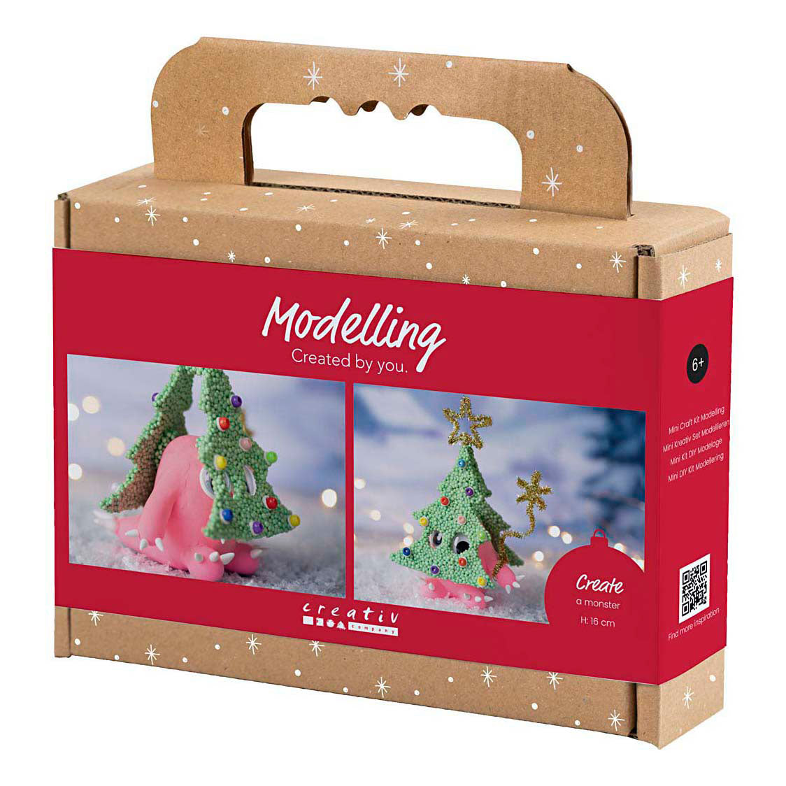 Entreprise créative https: www.cchobby.nl mini-hobbyset-boetseren-christmas-treemonster-diverse-colours-1-doos