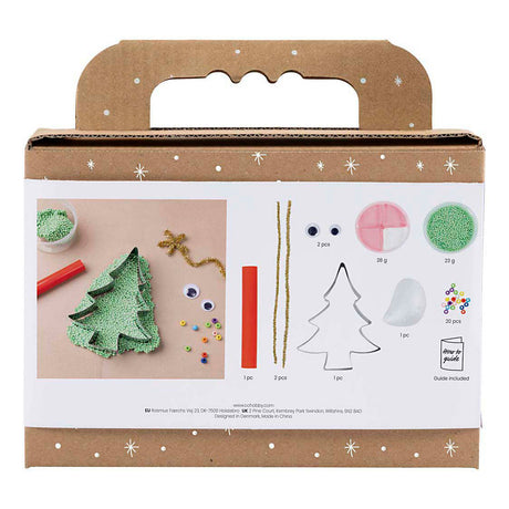 Creativ company mini kit de loisirs pour sculpter, monstre d'arbre de Noël, différentes couleurs, 1 boîte