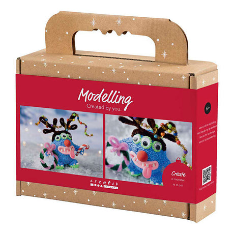 Entreprise créative https: www.cchobby.nl mini-hobbyset-boetseren-reindeermonster-diverse-colours-1-doos