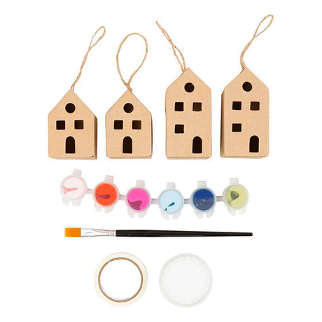 Creativ company mini hobby set décoration, maisons, coloré, 1 boîte