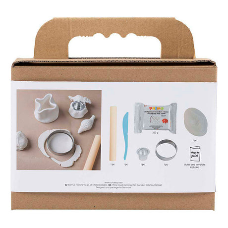 Creativ company mini hobby set modelage, chandelier avec coquillages, blanc cassé, 1 boîte
