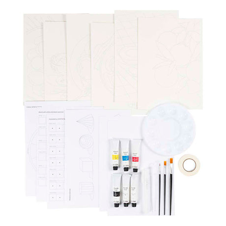 Société créative https : www.ccobby.nl starter-hobbyset-gouache-paintings-diverse-colors-1-box