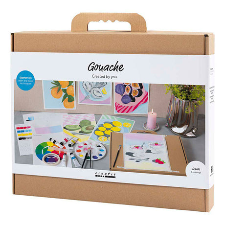 Creativ company starter hobby set gouache, peintures, différentes couleurs, 1 boîte