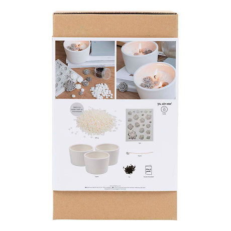 Creativ company hobby set fabrication de bougies, rose, beige, blanc, crème, 1 boîte