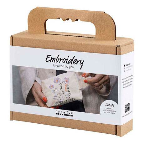 Société créative https : www.ccobby.nl mini-hobbyset-embroidery-make-up bag-cream-1-box
