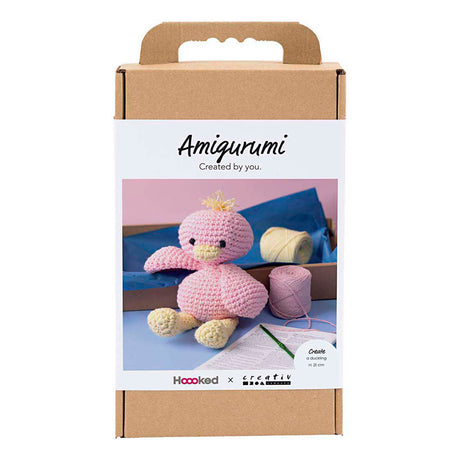 Creativ company hobby set amigurumi, caneton, rose clair, jaune clair, 1 boîte