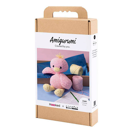 Creativ company hobby set amigurumi, caneton, rose clair, jaune clair, 1 boîte