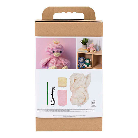 Creativ company hobby set amigurumi, caneton, rose clair, jaune clair, 1 boîte