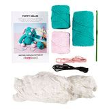 Creativ company hobby set amigurumi, chiot, rose pastel, turquoise foncé, 1 boîte
