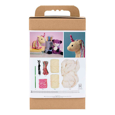 Creativ company hobby set amigurumi, licorne, couleurs arc-en-ciel, 1 boîte