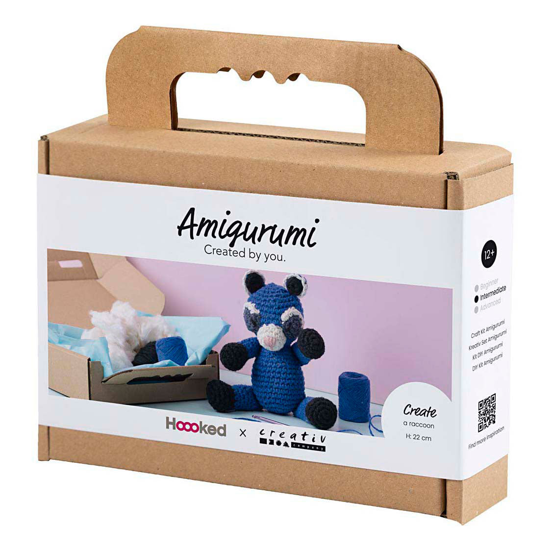 Entreprise créative https: www.ccobby.nl hobbyset-amigurumi-raccoon-black-blue-1-doos