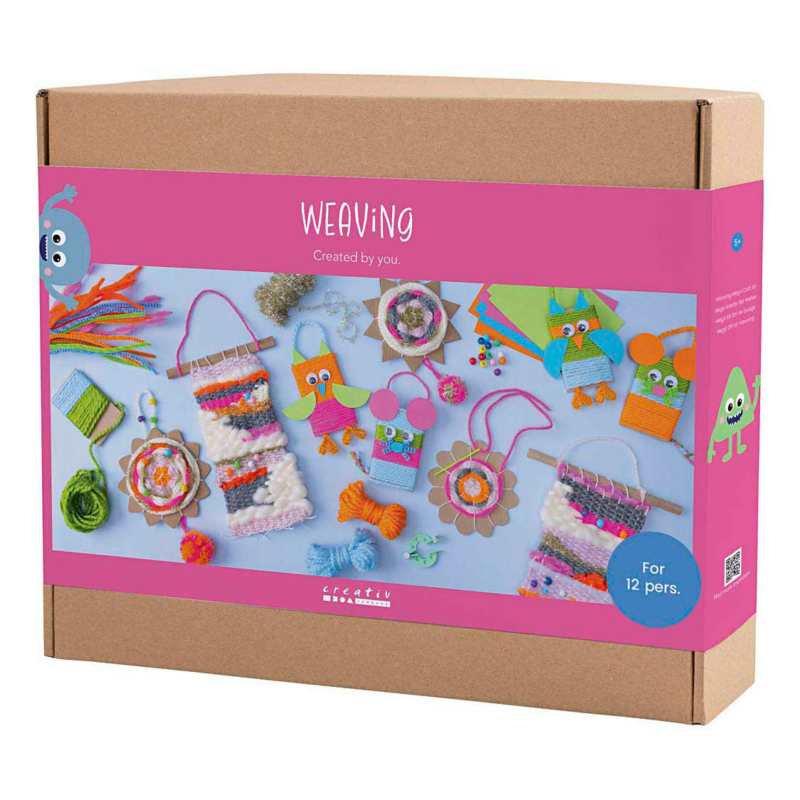 Société Creativ https : www.ccobby.nl groupe set-weaving-wall-mountings-hangers-owls-mouse-diverse-colors-1-box