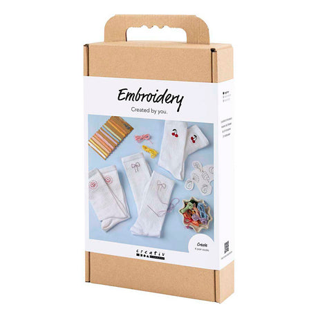 Entreprise créative https: www.ccobby.nl hobbyset-embroidery-socks-white-1-box