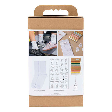 Entreprise créative https: www.ccobby.nl hobbyset-embroidery-socks-white-1-box