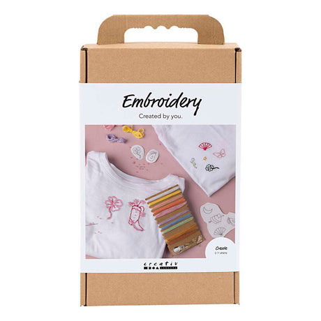 Creativ company hobby set broderie, t-shirt, blanc, 1 boîte
