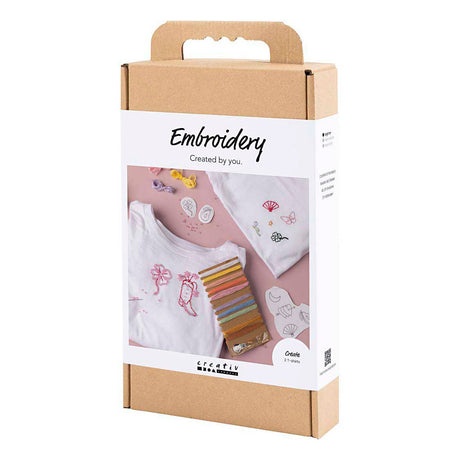 Creativ company hobby set broderie, t-shirt, blanc, 1 boîte